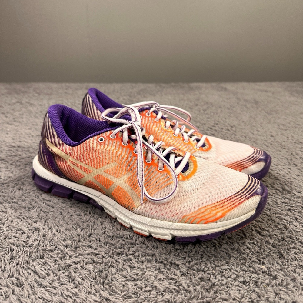 Asics Gel Lyte33 3 Running Shoes Womens 8 White Purple Minimal‎ Sneakers Gym